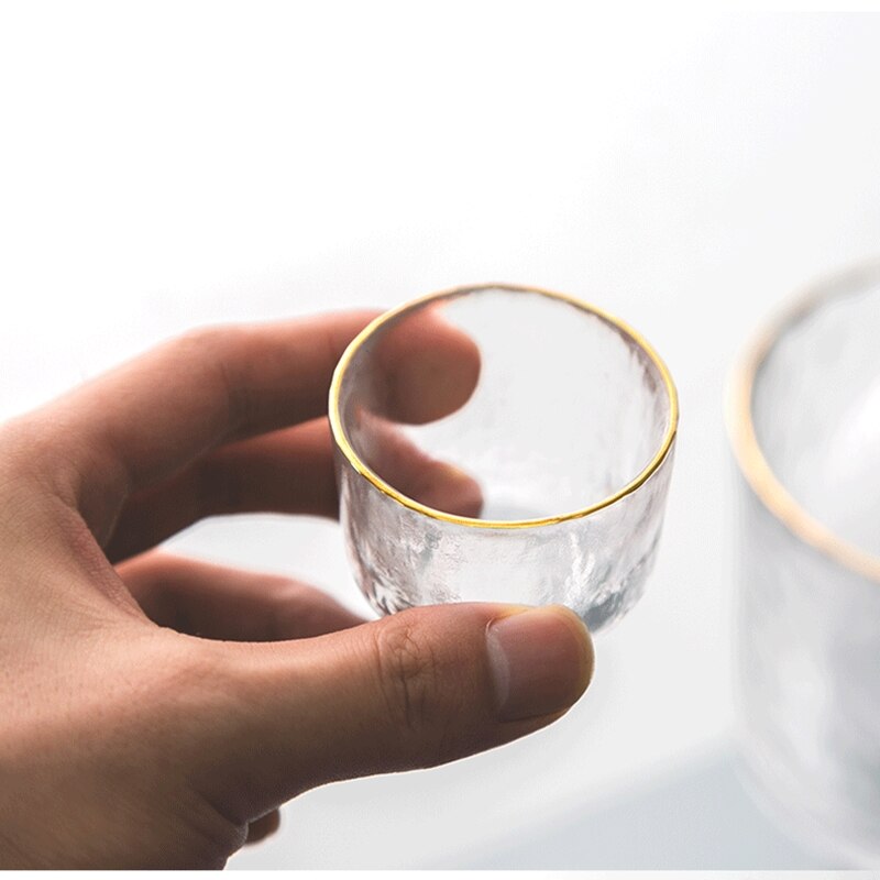 Japansk sake sæt hammermønster glas guldkantet kop vin varmere koreansk soju kop tequila pot whisky kop indenlandske vin sæt