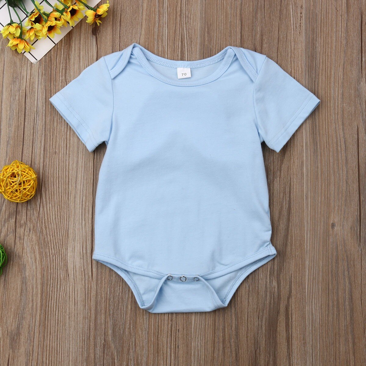 Mooie Vleugels Baby Romper Korte Mouwen Effen Baby Bodysuit Voor Baby Meisje En Jongen