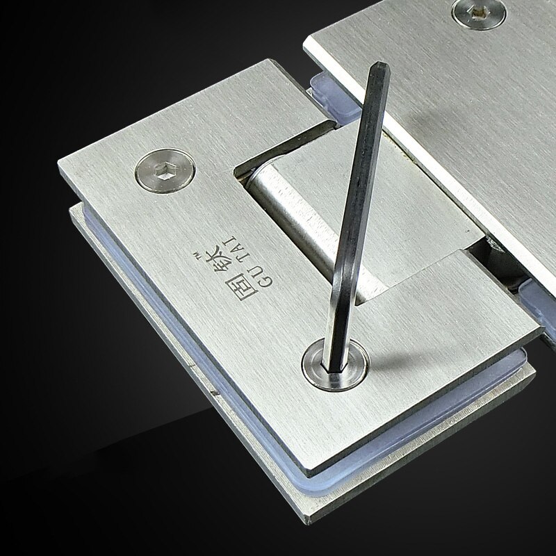 Glas Tür Badezimmer Edelstahl 304 Zauberstab Montieren Glas Befestigung Clip Dusche Nickel Pinsel Tür Scharnier (180 Grad ist öffnen)