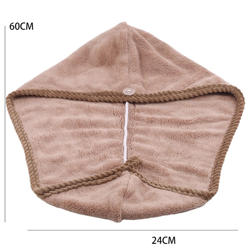 DKDDSSS Microvezel Haarhanddoek - 2 Stuks - Snel Drogend - Met Knop - Voor Vrouwen En Kinderen - 25x65 Cm