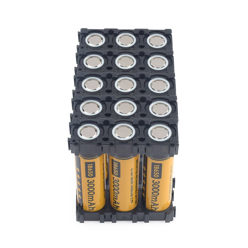 60Pcs 18650 Battery Cell Holder 1P 2P 3P Li-ion Battery Bracket Batteries Pack Fixture Anti Vibration 18650 Cell Holder Case