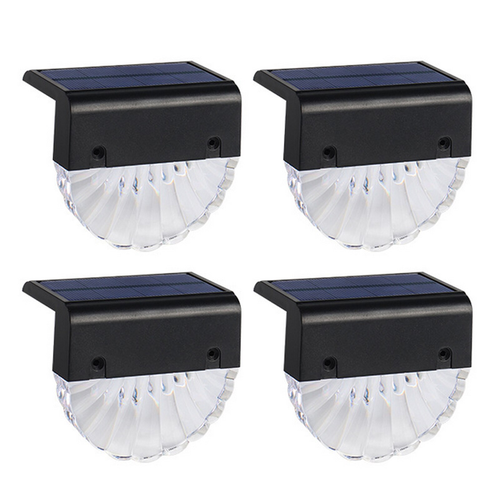 4 Stuks Solar Stap Lichten Outdoor Waterdichte Led Solar Trap Hek Lamp Decoratie Voor Patio Trappen Tuin Yard Solar Verlichting
