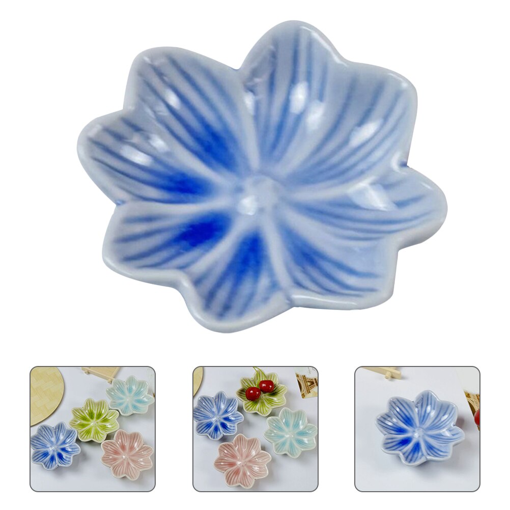 Soy Sauce Dishes Sauce Dish Seasoning Dish Home Ceramic Sushi Soy Dipping Bowl: Blue