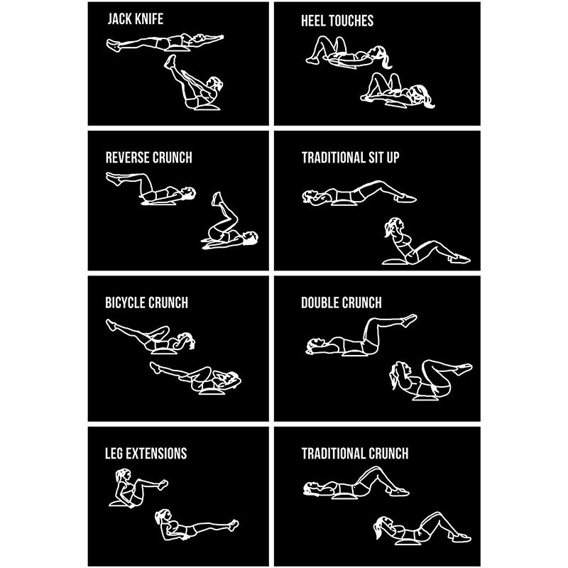 Ab Exercise Mat Sit Ups Benches Pad Comfortable PU Lower Back Support Workout Fitness Equipment