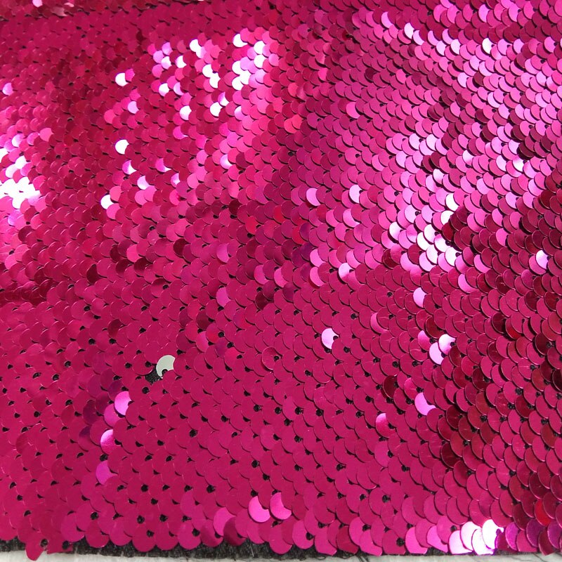 Blitter 60x45cm Rosa lentejuelas plata doble cara Reversible Tela De Lentejuelas de vuelta lentejuelas Bling tela para bolso D