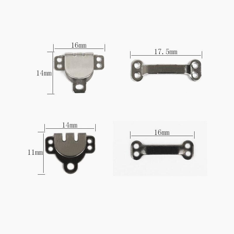 10 pezzi argento/nero ganci per cucire e occhi chiusura occhio cucito chiusura per pantaloni gonna di pelliccia giacca indumento accessori per il cucito