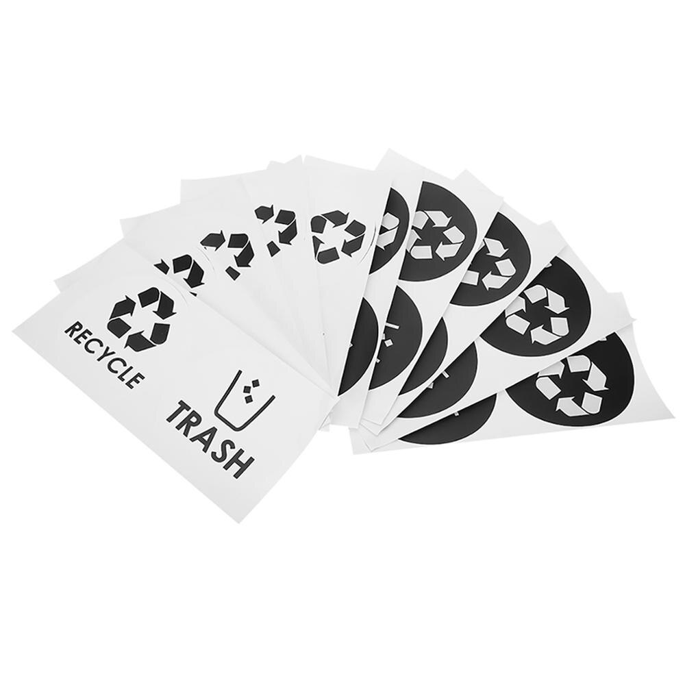 Japanese garden Dark 20PCS/Set Round Recycle Trash Sticker Decal Garbage Waste Can Dustbin Label for Home Kitchen Office Use