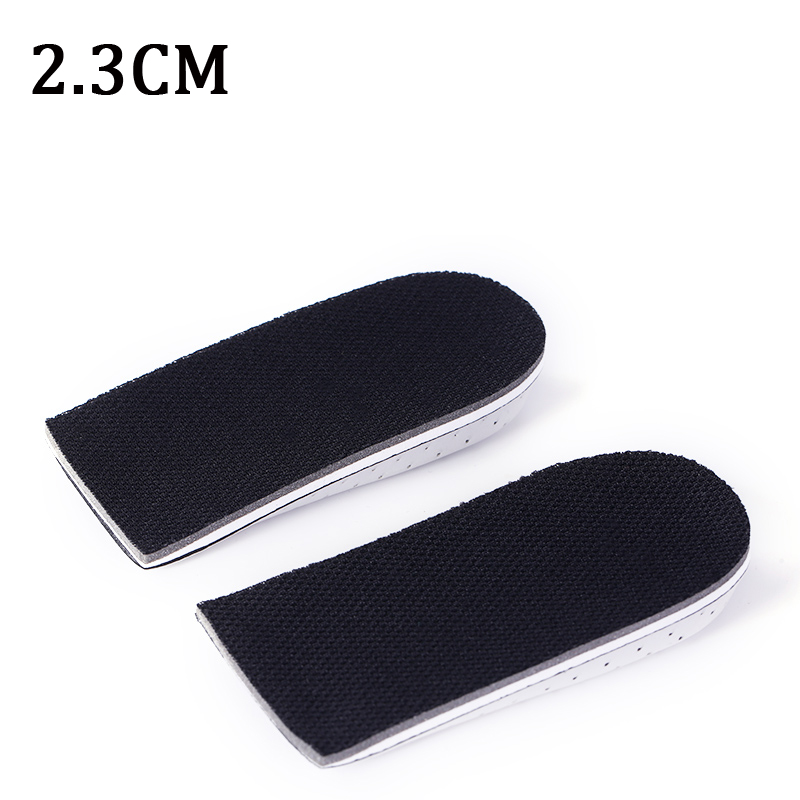 Invisible Height Increase Insoles Unisex Insole Height Lift Adjustable Cut Shoe Heel Insert Taller Support Absorbant Foot Pad: half size 2.3CM