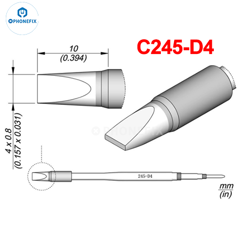 Phonefix C245 C470 Multi Type Solder Iron Tips for JBC i2C Aixun Aifen Soldering Station T245 T470 Welding Handle Welding Tips: Red, Silver Tone