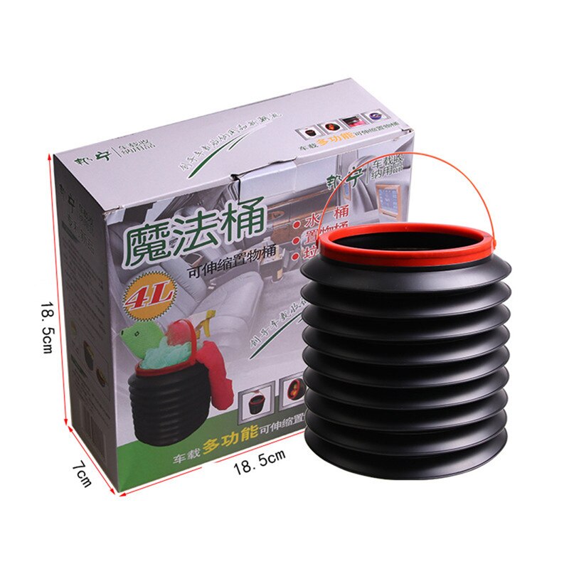 4L Car Accessories Window Cleaning Bucket Folding Collapsible Fishing Water Pail Storage Box Trash Container Telescopic Buckets