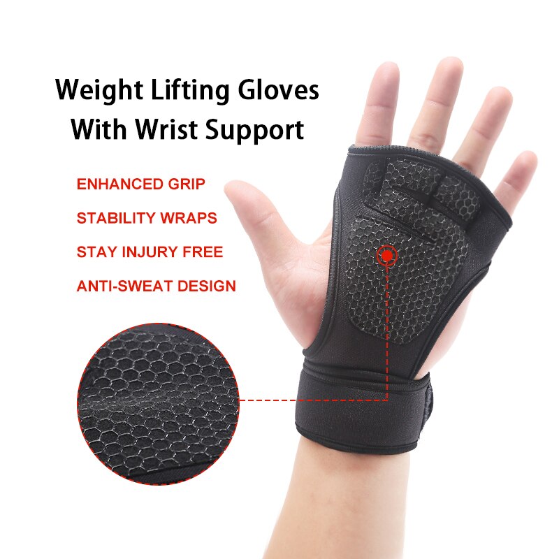 Fitness Sport Gewichtheben Handschuhe Anti-slip Workout Halbe Finger Handschuhe Hantel Fitness Handschuhe Sport Crossfit Training Handschuhe