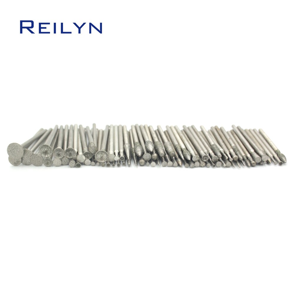 80 stücke/einstellen 2,35mm schaft schleifen Bits dremel werkzeuge polieren Schmirgel diamant Bits Peeling polieren Bits schleifen punkt