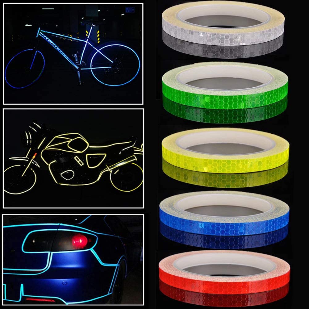 Reflective Tape Outdoor Safety Warning Lighting Sticker Waterproof Bike Reflector Tape for Car, Bicycle, Motorcycle DIY