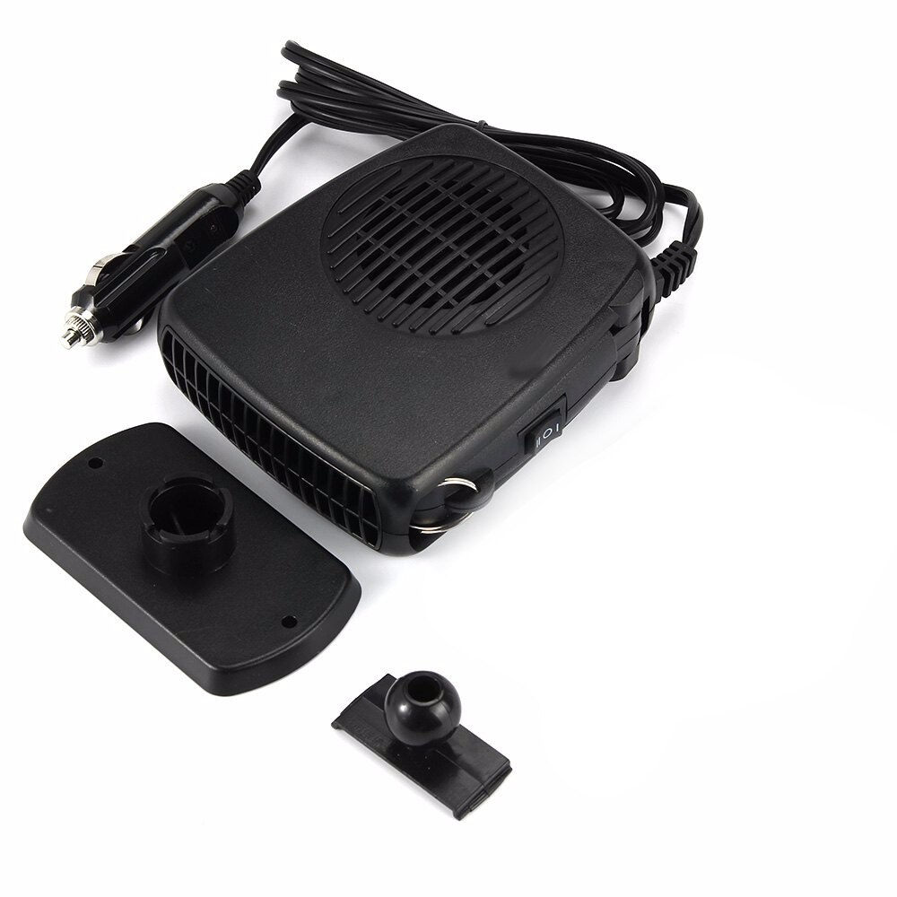 Portable Car Heater Heating Fan 2 in 1 12V Auto Heating Cooling Fan Machine Dryer Windshield Defroster Demister Swing-out Handle