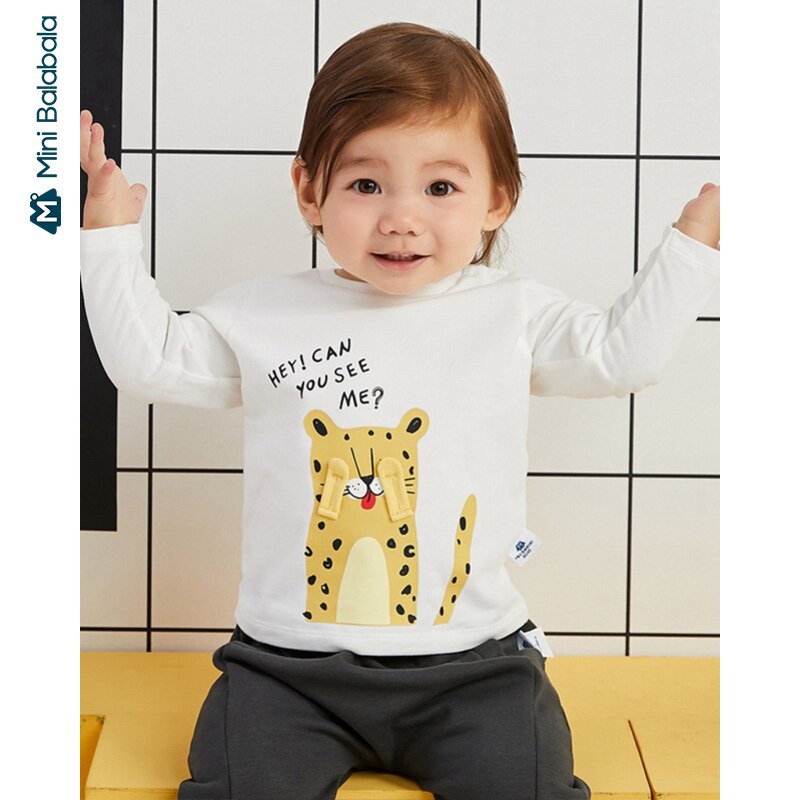 Minibalaベビー長袖tシャツ 秋の新子供服ボトシャツ快適で通気性のtシャツ