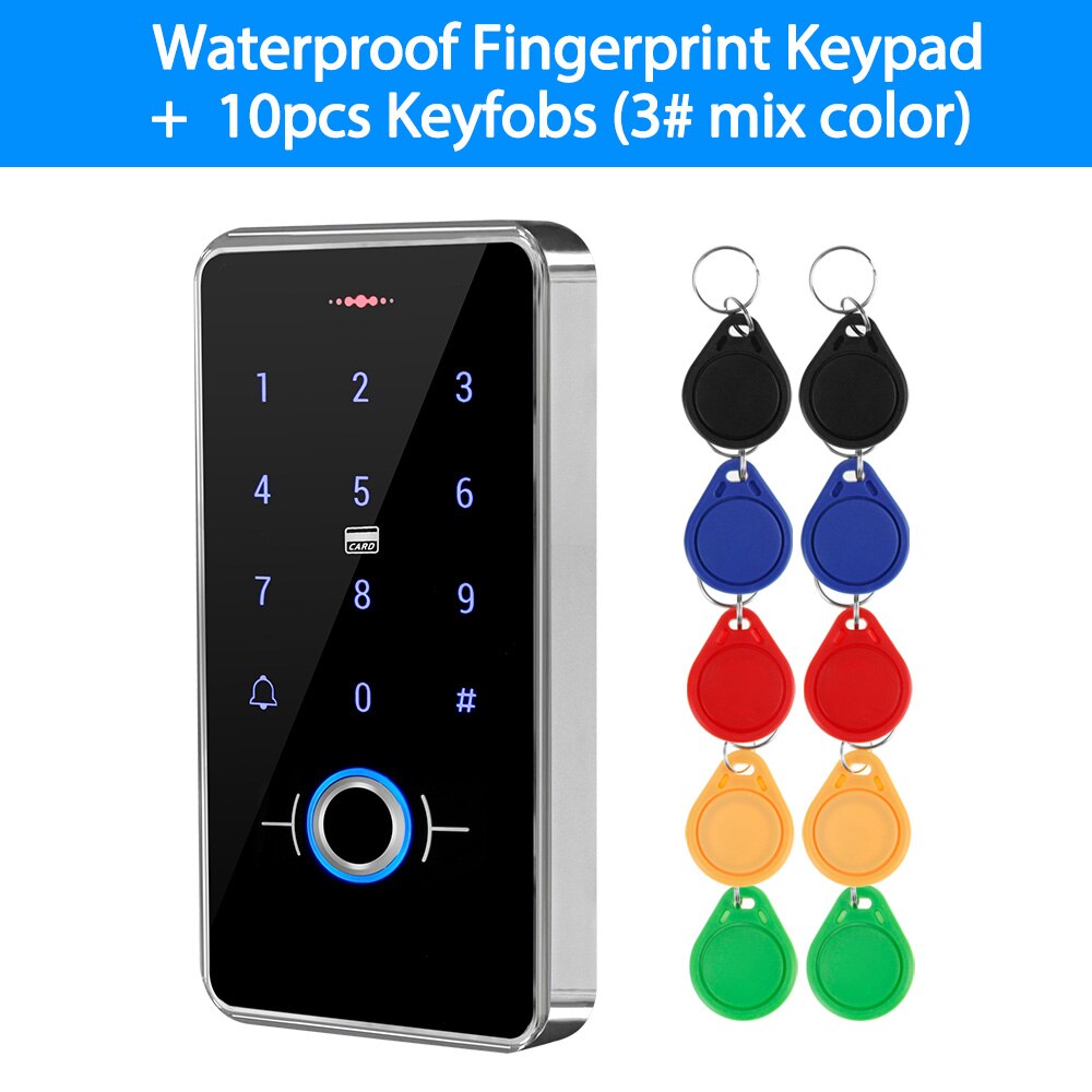 IP68 Waterproof Biometric Fingerprint Access Control System RFID Keyboard Standalone Access Controller with Touch Panel 13.56MHz: Keypad with M3 Keys