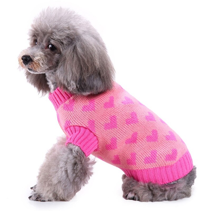 Imixlot Haustier Kleidung Streifen Hohe Kragen zur Seite fahren Herbst Winter warm Hund Kleidung für Kleine Katze Hund Haustiere Tiere: D / S
