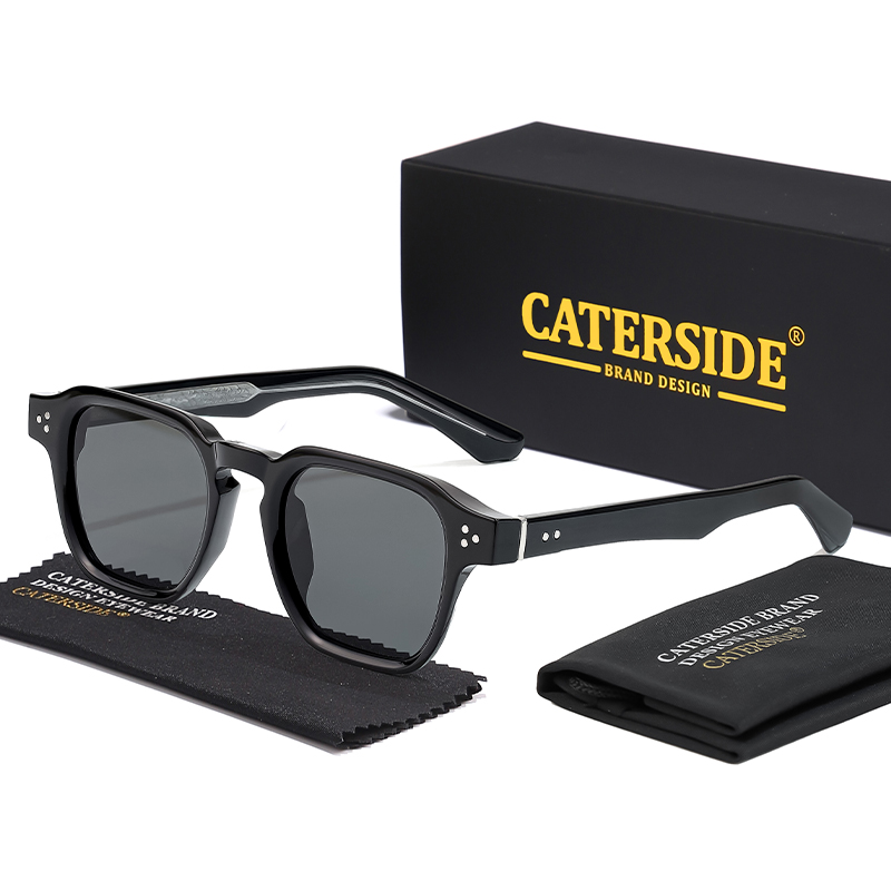 Caterside clássico quadrado óculos de sol masculino núcleo inserção templo marca luxo óculos de sol feminino viagem praia festa festival presentes: Verde