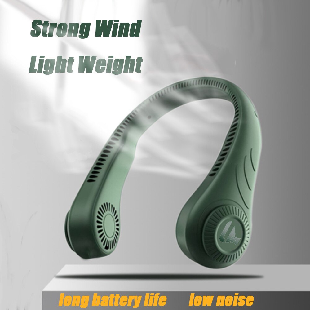 Neck USB Portable Fan Leafless Mini Desktop Fan Summer Cooling Electric Fan Home Appliance