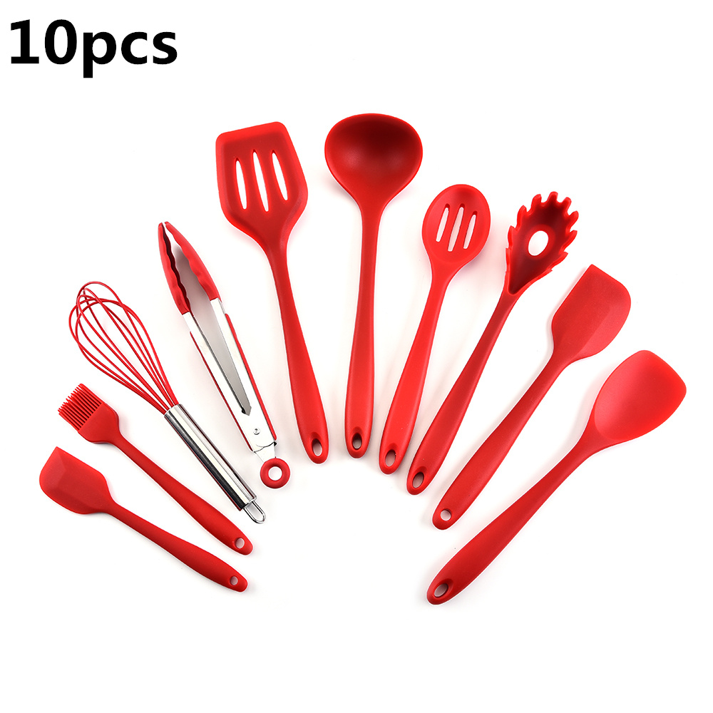 8/9/10/11 Pcs Keuken Gebruiksvoorwerp Set Silicone Hittebestendige Non-stick Kookgerei Set Lepel Spatel Pollepel koken Gereedschap Keuken Gebruik: ALH1939279R