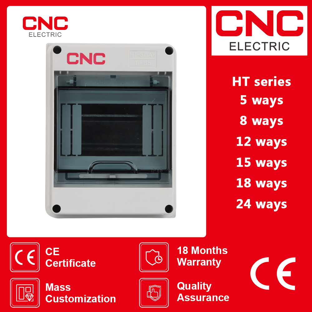 CNC Junction Wire Box 5/8/12/15/18/24 Ways Outdoor Waterproof Electrical Distribution Box Circuit Breaker MCB Power Plastic