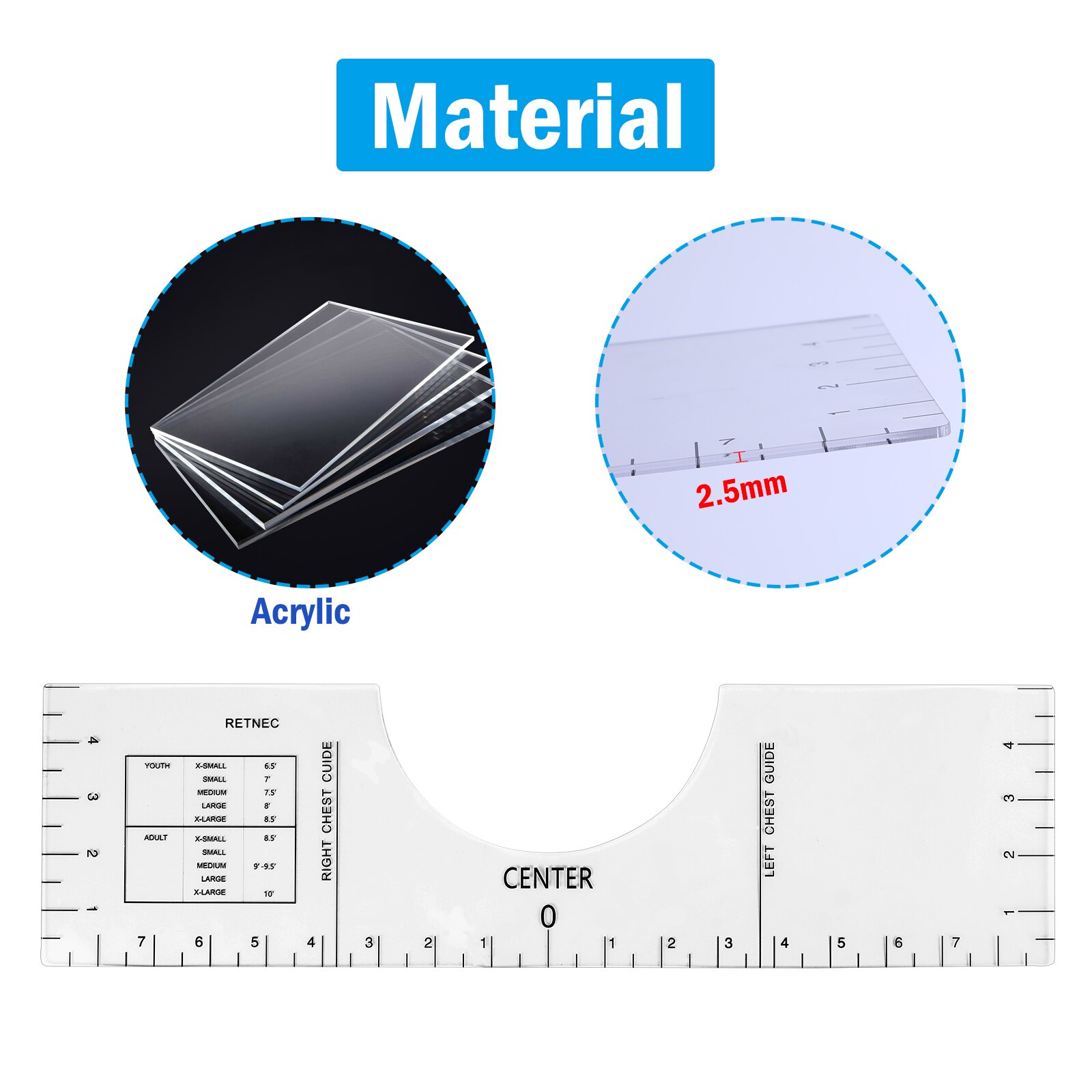 T-Shirt Ruler Guide Vinyl T-Shirt Sublimation Designs on T-shirt Vinyl Ruler Guide Size Chart T-Shirt Rule: 18x5inch