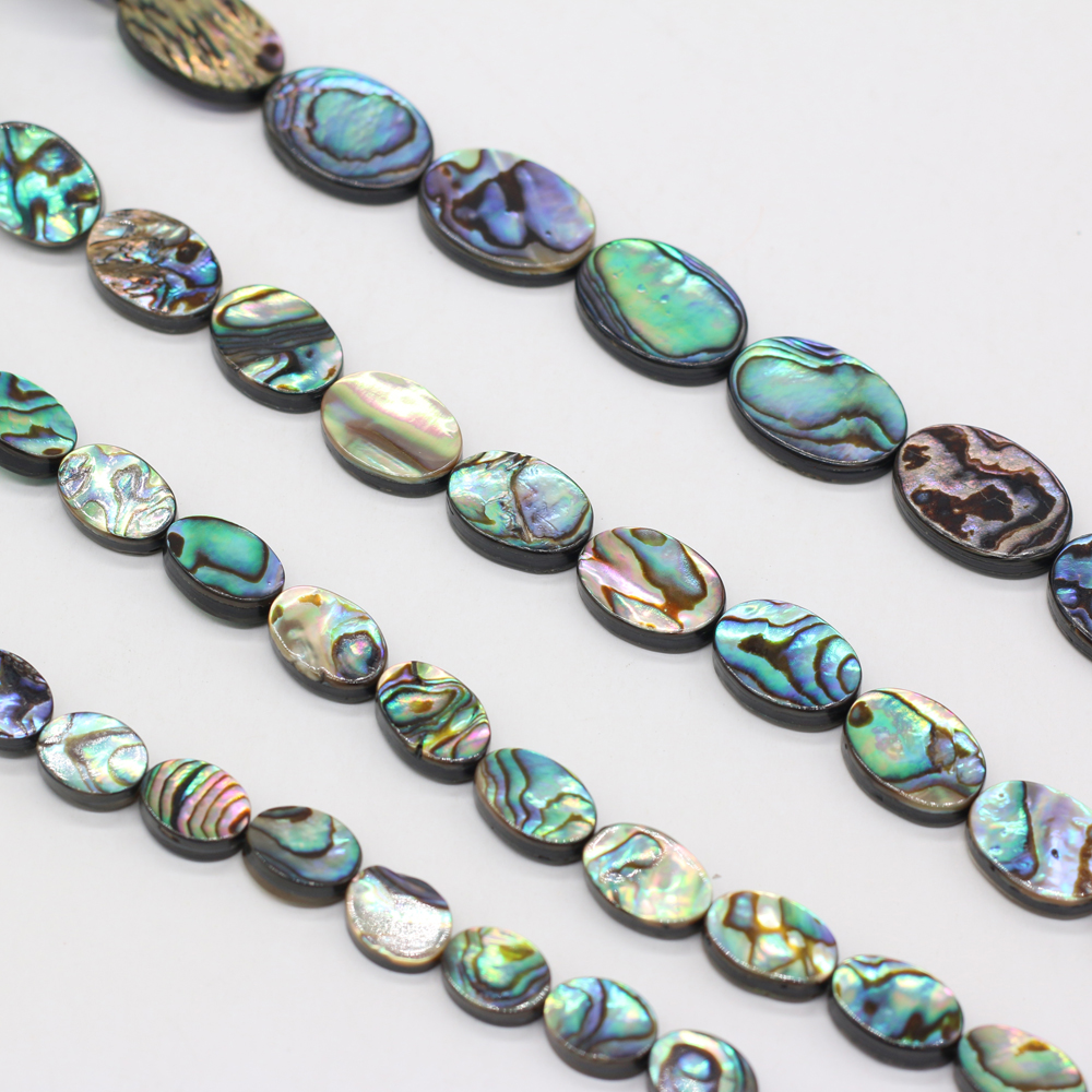 Abalone Schelp Ei Kralen - 8x12mm, 6x8mm, 8x10mm, 10x14mm - DIY Sieraden Maken - Ketting, Armband