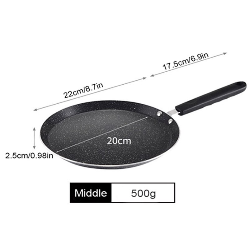 Teenra Non-stick Koekenpan Maifan Stone Wok Aluminium Pan Pannenkoek Ei Steak Koekenpan Pot Pizza Panckae Pannen koken Gereedschap: 22cm