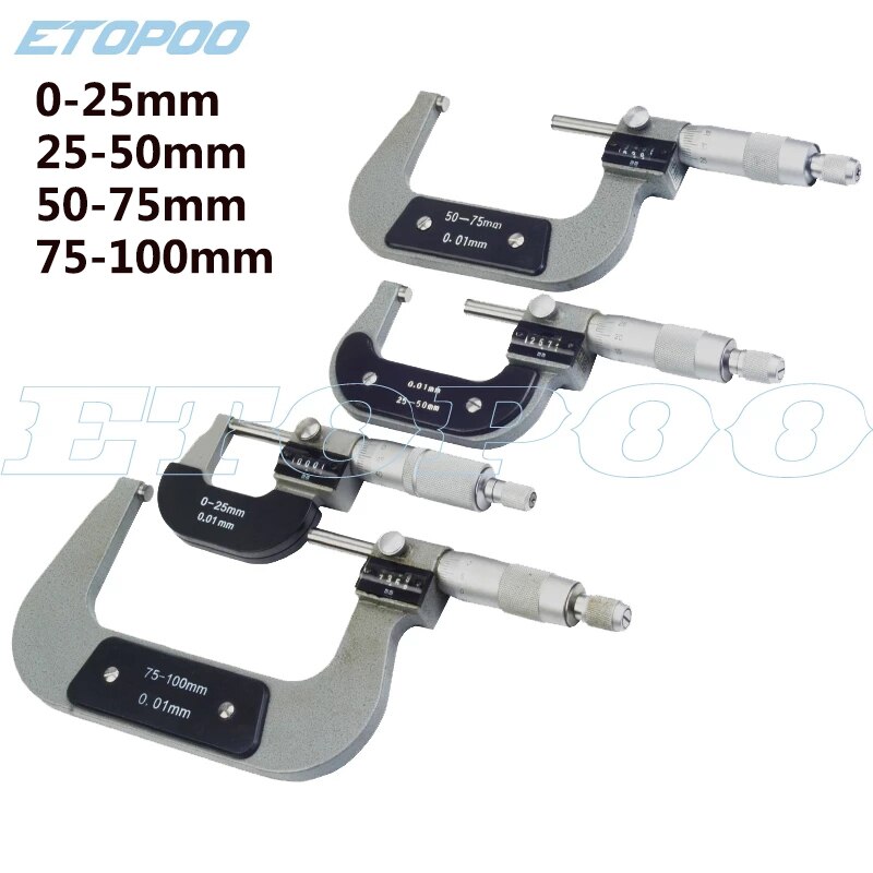 0-100mm 0.01mm Counter outside diameter micrometer digital counter micrometer thickness gauge measuring tool