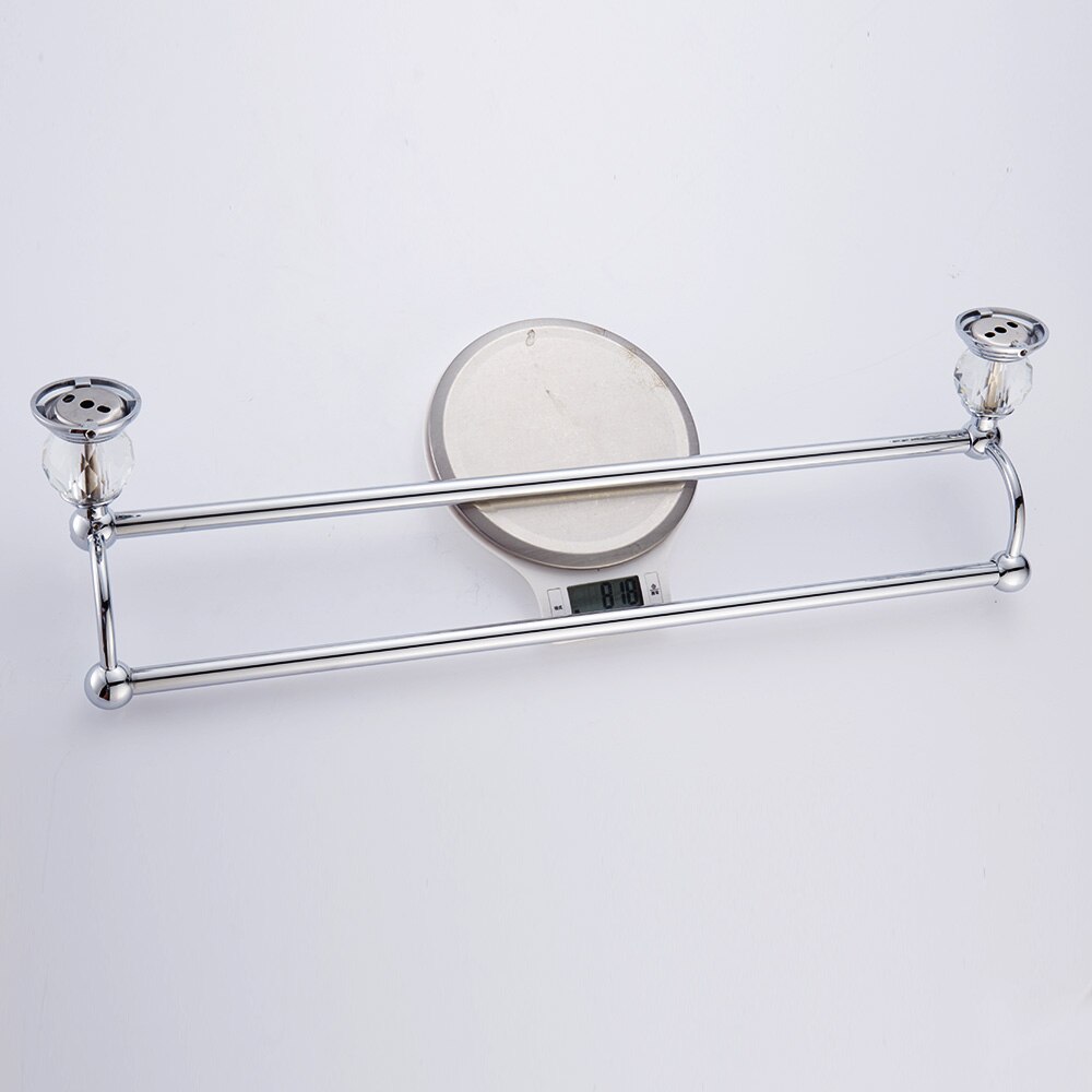 Antique Brass Towel Racks Polished Towel Bars Diamond&Crystal Double Layer Towel Holder Bathroom Accessories A0