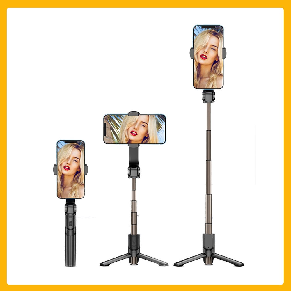 S1-soporte ajustable para grabación de vídeo y Selfie, cardán, estabilizadores, temporizador, artefacto, barra inalámbrica, Bluetooth, Mini trípode plegable