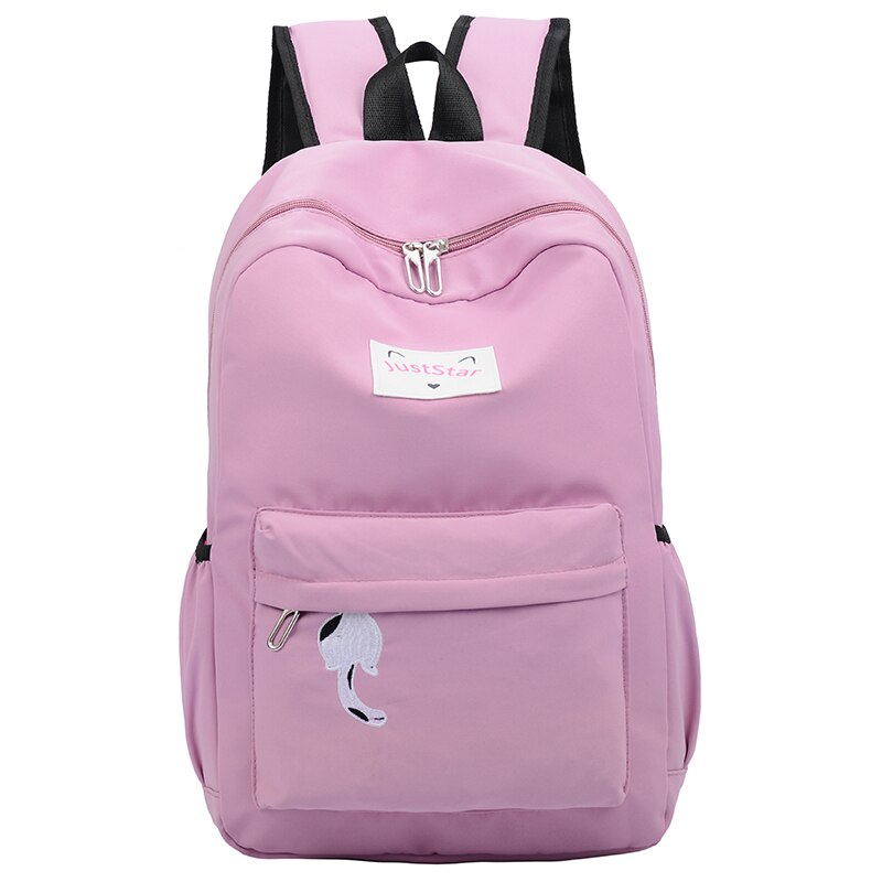 Preppy Style Women School Bag Brand Travel Backpack for Girls Teenagers Stylish Laptop Bag Rucksack Girl Schoolbag: light purple