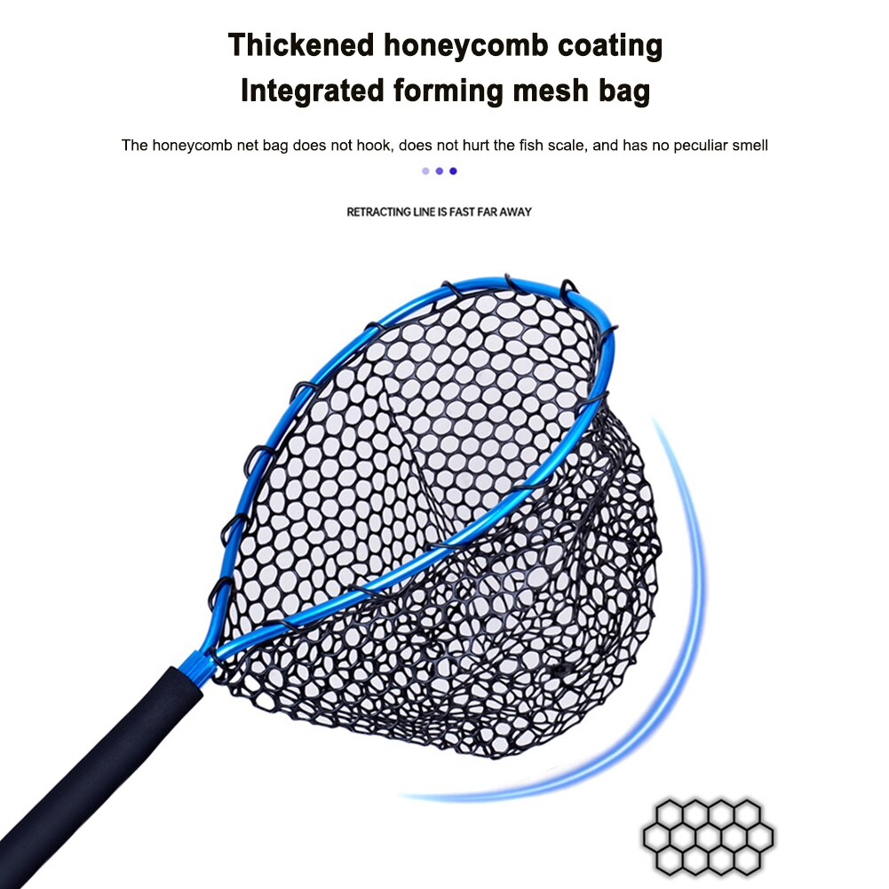 Mesh Hole Landing Dip Net Fishing Nets Aluminum Alloy Fishing Tools Lightweight Fish Mesh Network for Fisherman