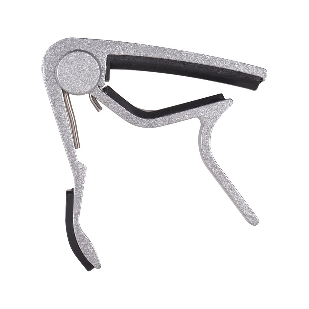 Guitar Capo Clamp Aluminum Alloy Quick Change Single-handed for Acoustic Folk Guitar Bass Ukulele capodaster guitare: Silver