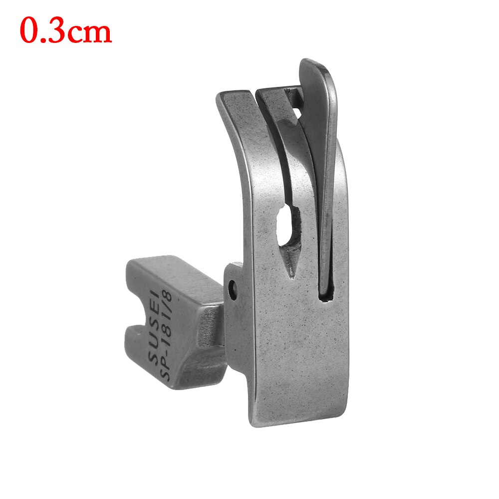Pied-de-biche en métal pour Machine à coudre industrielle 1/4, 1/8, 3/8, 1/16, 3/16, 5/16, 1/32, SP-18, bord mobile, aiguille simple, 1 pièce: 0.3cm