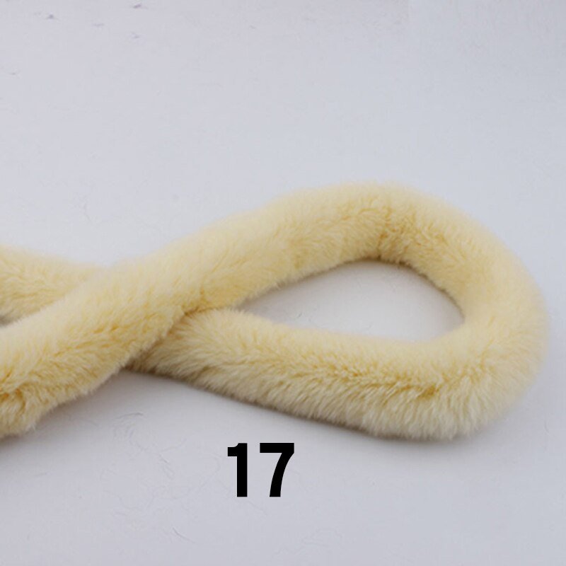 5M Verdikte Kunstmatige Konijnenbont Trim Kleding Accessoire Faux Fur Strips Voor Trui Jas Hood Hat Diy Pluizige Kledingstuk materialen: 17