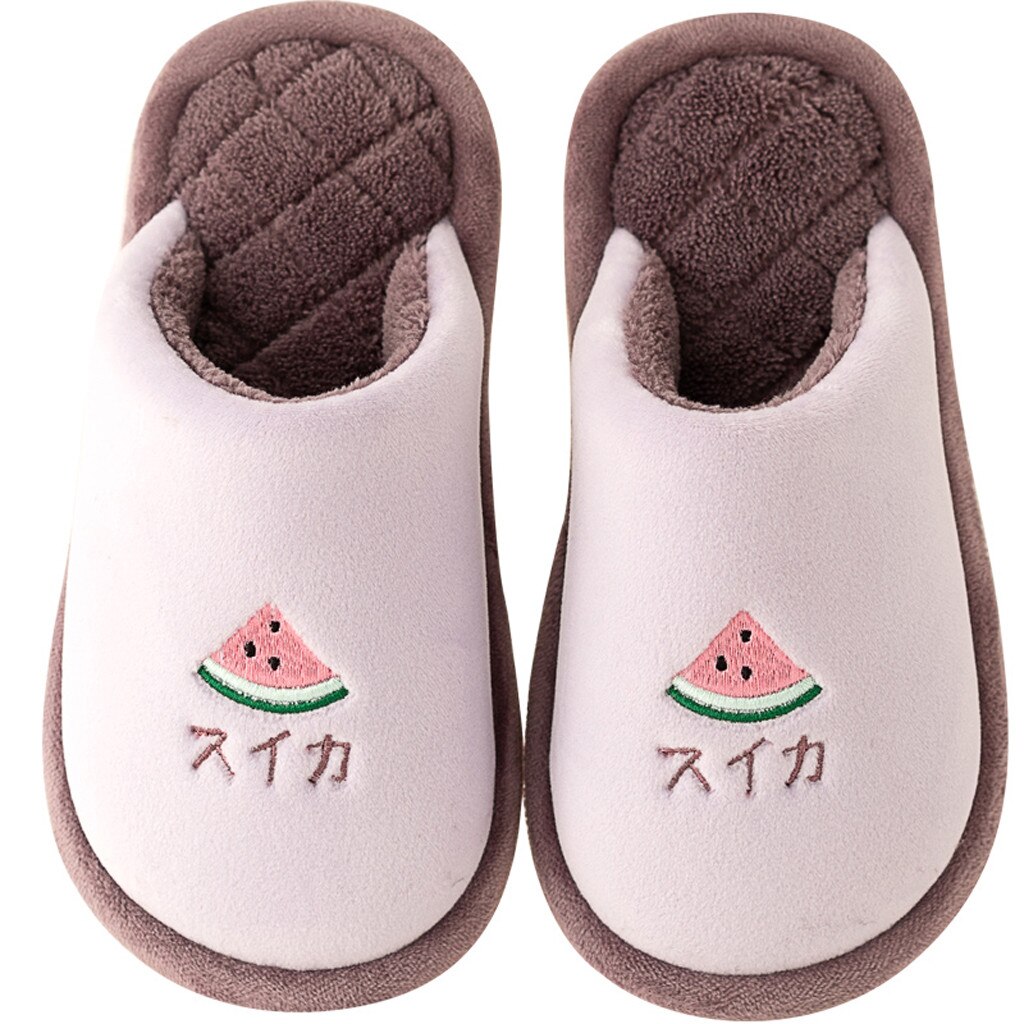 Slippers Toddler Kids Home Slippers Baby Girls Boys Cartoon Warm Indoors Floor Shoes Pantufa Infantil Flip Flops Kids Slippers: Purple / 12.5