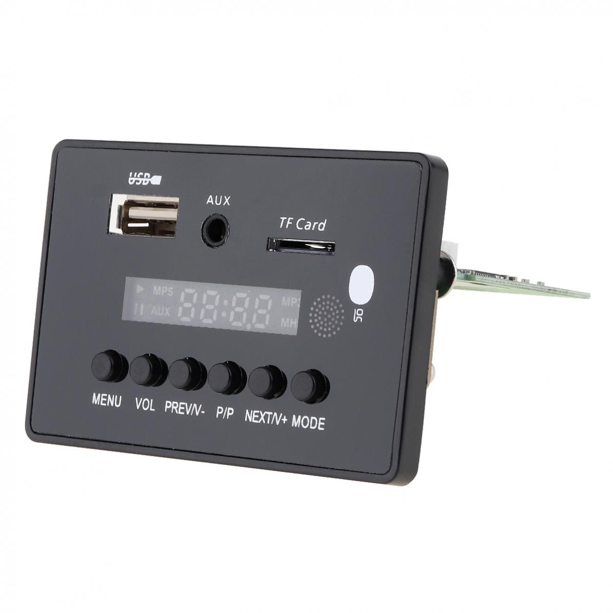 80hz-15 khz 12v dts tapsfri bluetooth videospiller dekoder støtte usb tf aux fm radio til  mp3 / mp4 / mp5