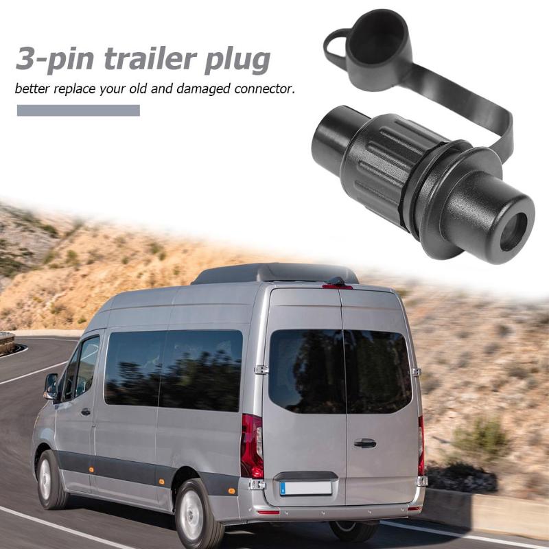 Conector de Cable eléctrico resistente al agua de 12V 3 pines para camión remolque adecuado para frenos y fuente de alimentación auxiliar