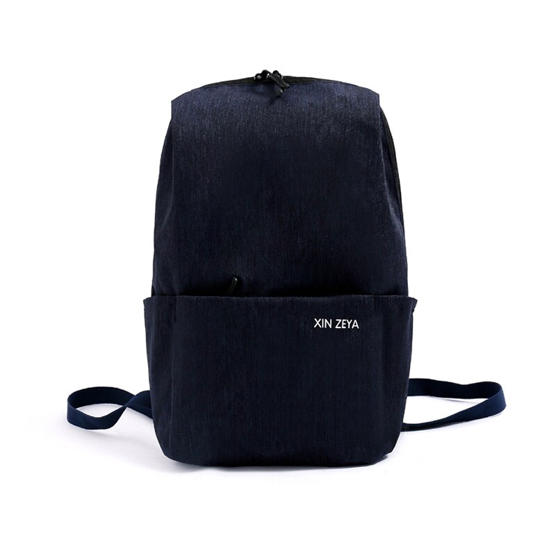 Mini backpack bag original 10/15L outdoor colorful sports chest bags travel backpack large capacity College ins bag neutral: Navy blue / 15L