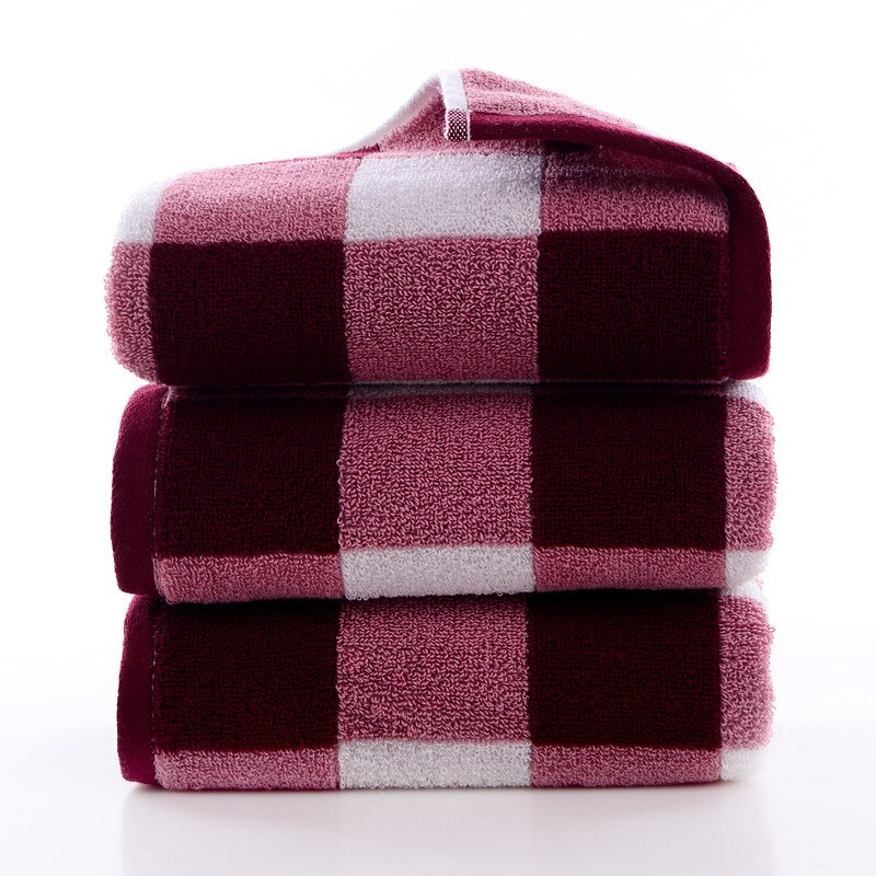 3Pc 100% Katoenen Handdoek Vlakte Stijl Gezicht Handdoek Badkamer Quick Droge Absorberende Handdoek Voor Volwassen 35*75Cm: HONGSE