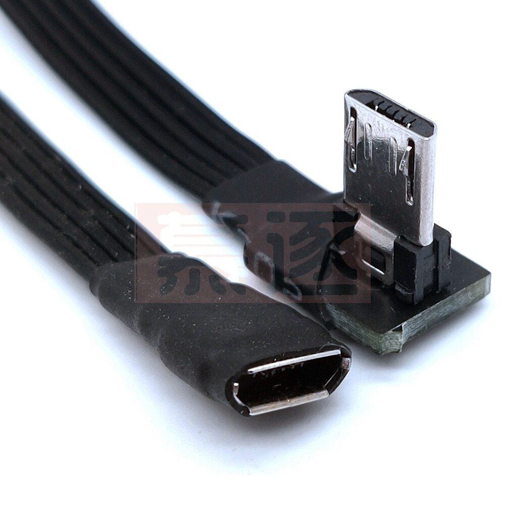 5 cm-100 CM Micro USB hembra a Micro USB macho F/M extensor de extensión fecha carga Cable corto OTG negro 20 CM 50 CM 10 CM 1 m