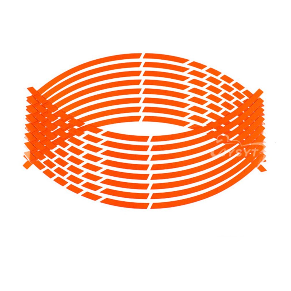 Paski kół naklejki na koła motocyklowe akcesoria naklejki zestawy fluorescencyjne naklejki motocyklowe taśma obręczowa: pomarańczowy