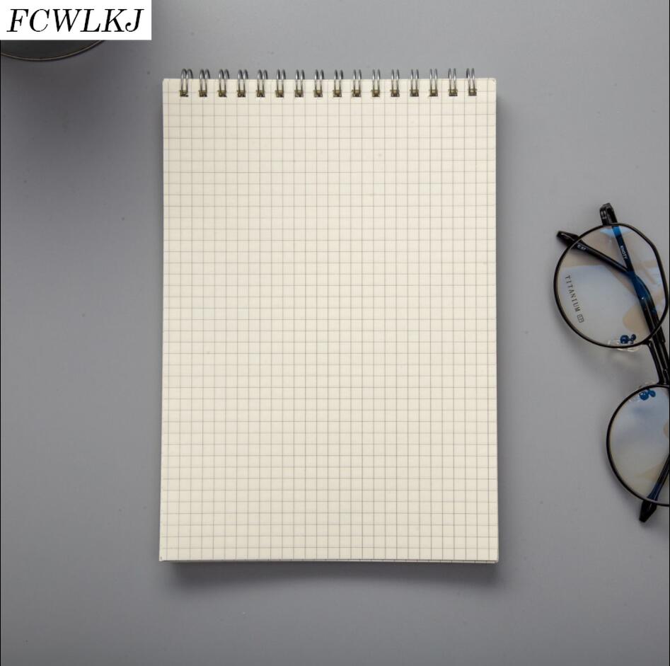 A4 A5 B5 Spiral Book Coil Notebook Line Blank Grid Paper Journal Diary Sketchbook for School Supplies Stationery Store: A5 grid 14.7x21.3