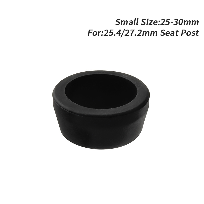 MUQZI 8 Colors Bike Seatpost Protector Ring For 25.4 27.2 30.4 30.8 30.9 31.6 33.9 Seat Post Silicagel Dust Case Cover MTB Parts: Small Black