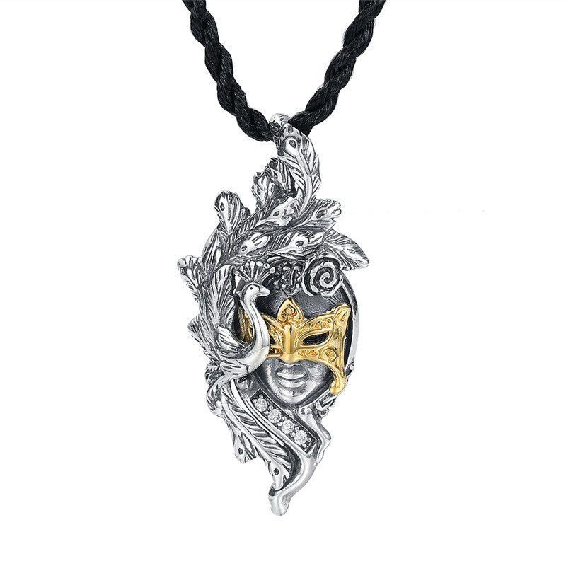 V.YA-colgante de plata de ley 925 para hombre y mujer, cadena con cubierta facial de plata, SIN Cadena, joyería fina: Default Title