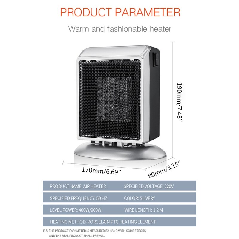 Mini Draagbare Auto Heater Snelle Verwarming Ventilator Controle Winter Venster Voorruit Voorruitverluchting Ontdooier Voor Caravan Voorruit