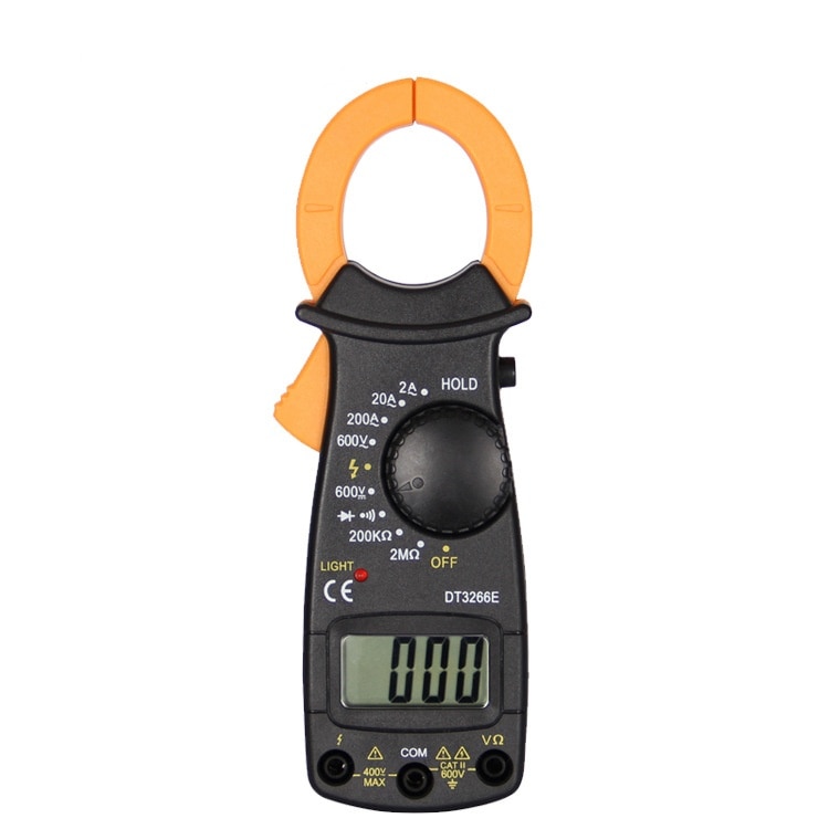Clip-on Ammeter Dt3266l Clamp Multimeter Digital Clamp Meter with Buzzer FireWire Resistance 3266f