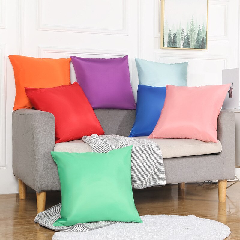 Federa per cuscino 45CM divano divano posteriore quadrato fodera per cuscino colore puro impermeabile semplice stile moderno fodera per cuscino multiuso