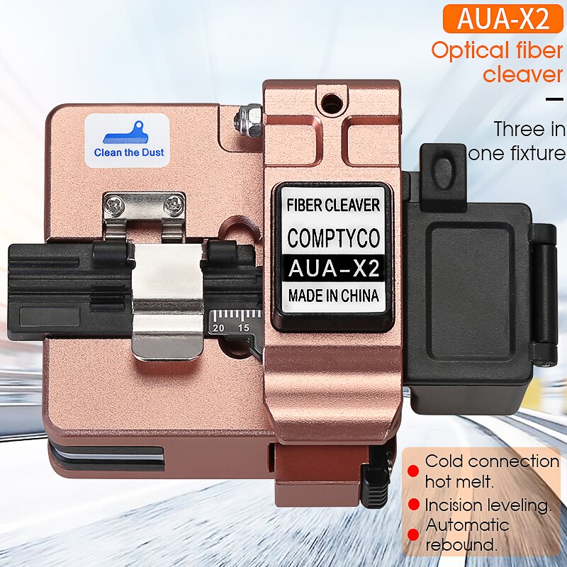 AUA-X0/X1/X2/X3 Vezelmes Ftth Kabel Glasvezel Snijmes Gereedschap Snijder Drie-In-Een Klem Slot: Rose gold AUA-X2